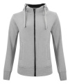 Classic Hoody – džemperis ar pilnu rāvējslēdzēju (sievietēm), pelēka melanža