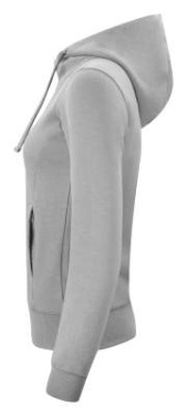 Classic Hoody – džemperis ar pilnu rāvējslēdzēju (sievietēm), pelēka melanža - Clique (3)