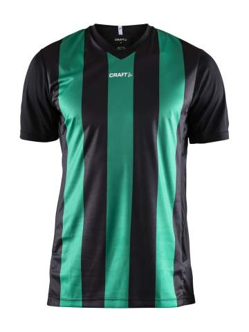 Progress Stripe – sporta krekls (vīriešiem), Melns/Komandas zaļš - Craft