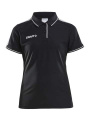 Pro Control polo krekls sievietēm, Melns/balts