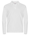 Stretch Premium L/S – polo krekls, Balts
