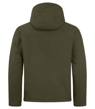 Padded Softshell – džemperis ar kapuci, Miglas zaļa – Clique (2)