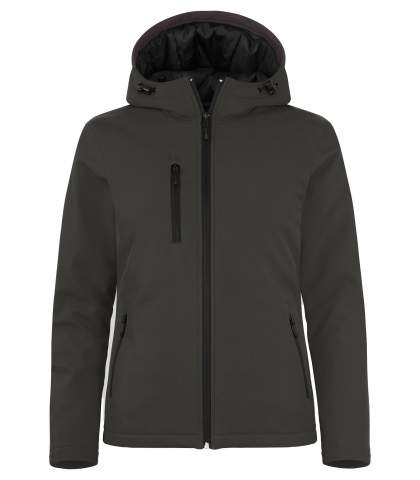 Padded Softshell – džemperis ar kapuci (sievietēm), Tumši pelēks - Clique (1)