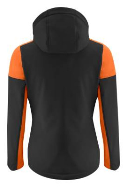 Prime – softshell jaka (sievietēm), Melns/oranžs – Printer PRIME (2)