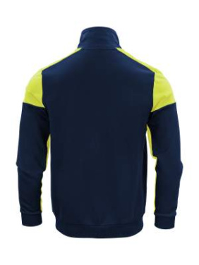Prime Sweater – džemperis ar pilnu rāvējslēdzēju (vīriešiem), Tumši zila/neona dzeltena - Printer PRIME (2)