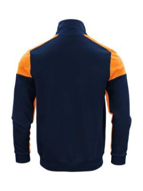 Prime Sweater – džemperis ar pilnu rāvējslēdzēju (vīriešiem), Tumši zila/neona oranža - Printer PRIME (2)