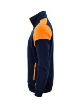 Prime Sweater – džemperis ar pilnu rāvējslēdzēju (vīriešiem), Tumši zila/neona oranža - Printer PRIME (3)