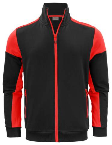 Prime Sweater – džemperis ar pilnu rāvējslēdzēju (vīriešiem), Melns/sarkans – Printer PRIME (1)
