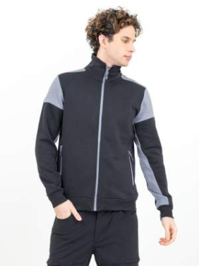 Prime Sweater – džemperis ar pilnu rāvējslēdzēju (vīriešiem), Melns/antracīts – Printer PRIME (3)