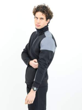 Prime Sweater – džemperis ar pilnu rāvējslēdzēju (vīriešiem), Melns/antracīts – Printer PRIME (4)