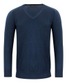 Merino V – adīts džemperis (vīriešiem), Melns