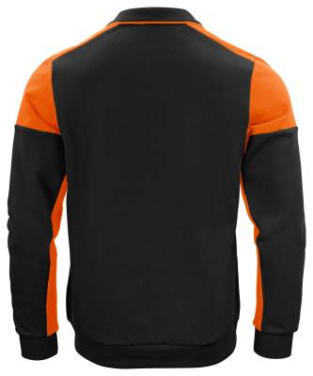 Prime Polosweater Unisex – džemperis, Melns/oranžs – Printer PRIME (2)