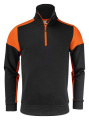 Prime Half Zip – džemperis (unisex), Melns/oranžs