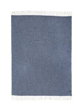 Wool Winton – pleds, Zils – Kosta Linnewäfveri (3)