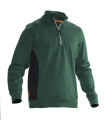 5401 1/2-zip – džemperis, Meža zaļa/melna