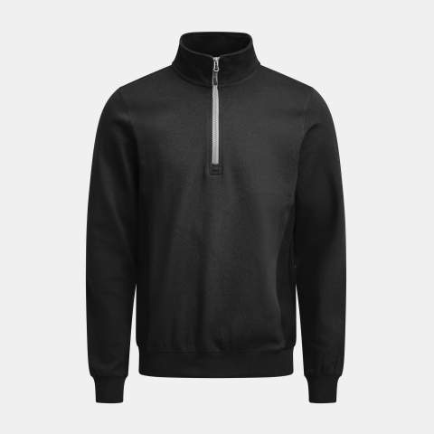 5401 1/2-zip – džemperis, melns – Jobman (1)