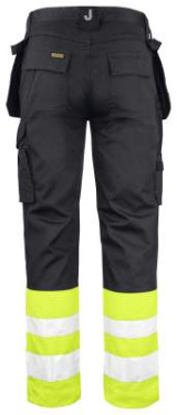 2513 Craftsman Hi-Vis – bikses, melna/dzeltena – Jobman (3)