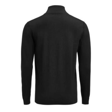 Ashland Halfzip – adīts džemperis (unisex), Melns – James Harvest (3)