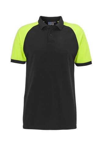 Imola shirt – polo krekls, Melns/drošības dzeltens – Graphix (1)