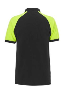 Imola shirt – polo krekls, Melns/drošības dzeltens – Graphix (2)