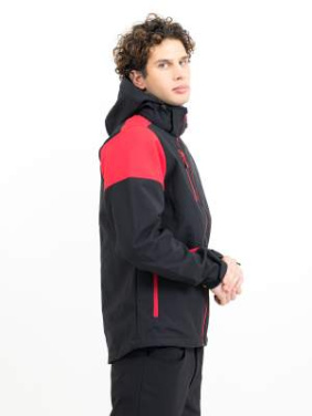 Prime – softshell jaka (vīriešiem), Melns/sarkans – Printer PRIME (3)