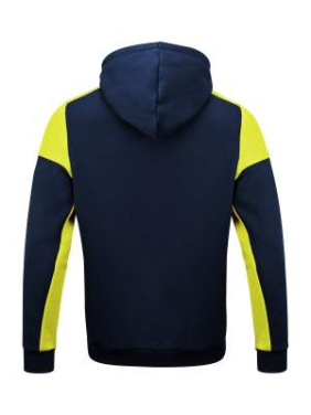 Prime – džemperis ar kapuci (unisex), Tumši zila/neona dzeltena - Printer PRIME (2)