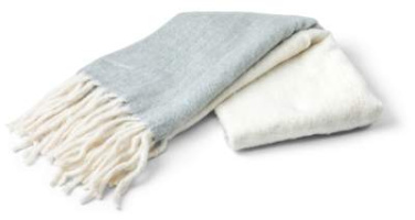 Wool – pleds, Pelēks – Kosta Linnewäfveri (3)