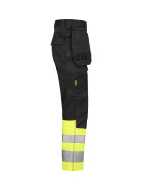 2514 Craftsman Stretch Hi-Vis – bikses, Melns/dzeltens – Jobman (4)