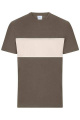 Unisex T-krekls ar krāsu paneļiem OCS Standard, dubļaini brūna/smilšakmens