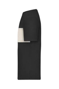 Unisex T-krekls ar krāsu paneļiem OCS Standard, melna/smilšakmens – James & Nicholson (2)