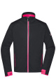 Vīriešu sporta softshell jaka, melna/gaiši sarkana