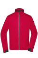 Vīriešu sporta softshell jaka, gaiši sarkana/melna