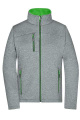 Sieviešu softshell jaka, tumši melanža/zaļa