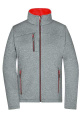 Sieviešu softshell jaka, tumši melanža/sarkanā krāsā