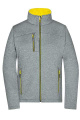 Sieviešu softshell jaka, tumši melanža/dzeltena