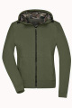 Sieviešu softshell jaka ar kapuci, olīvu/maskēšanās