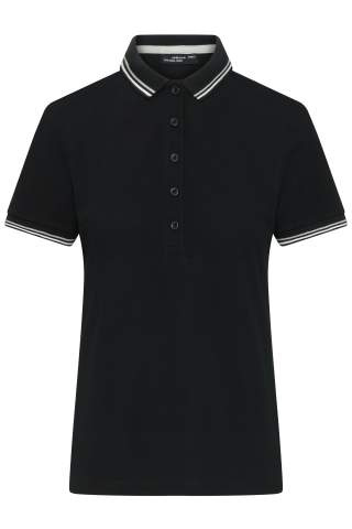 Sieviešu polo krekls, melns/balts/pelēks – James & Nicholson (1)