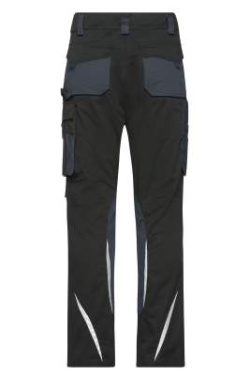 Darba bikses Slim Line - STRONG - GRS, melns/antracīta pelēks – James & Nicholson (4)