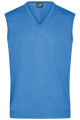 Vīriešu džemperis ar V veida kakla izgriezumu, ledāja zils
