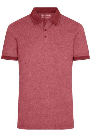 Vīriešu virsdrēbju polo krekls, vīna melanža/vīns – James & Nicholson (1)