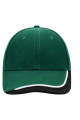 Half-Pipe cepure ar kontrastējošu naga apmali, tumši zaļa/balta/melna