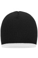 Cepure ar kontrastējošu apmali, melns/balts