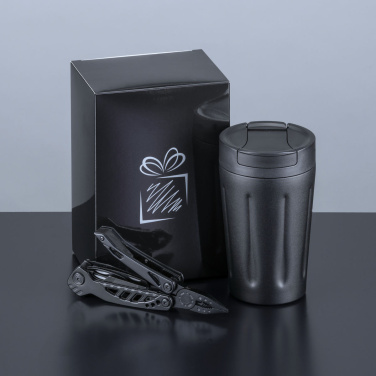 Driver's Set: Scandic krūze 350 ml un Optima multitūlis, melns, produkta attēls