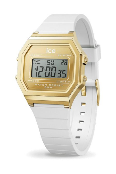 ICE cipars retro - metāla zelta spogulis - balts - mazs, produkta attēls (1)
