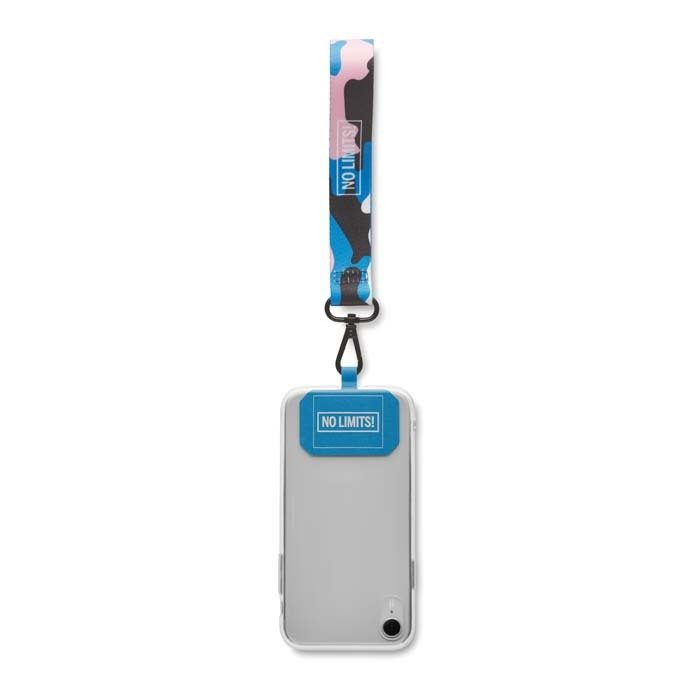 Sublimēts īsās siksniņas telefona turētājs, produkta attēls