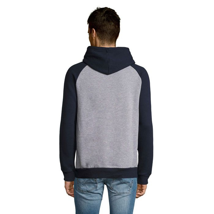 SĪTLAS UNISEX DŽEMPERIS 280, Pelēka melanža/franču tumši zila, XS, produkta attēls (1)
