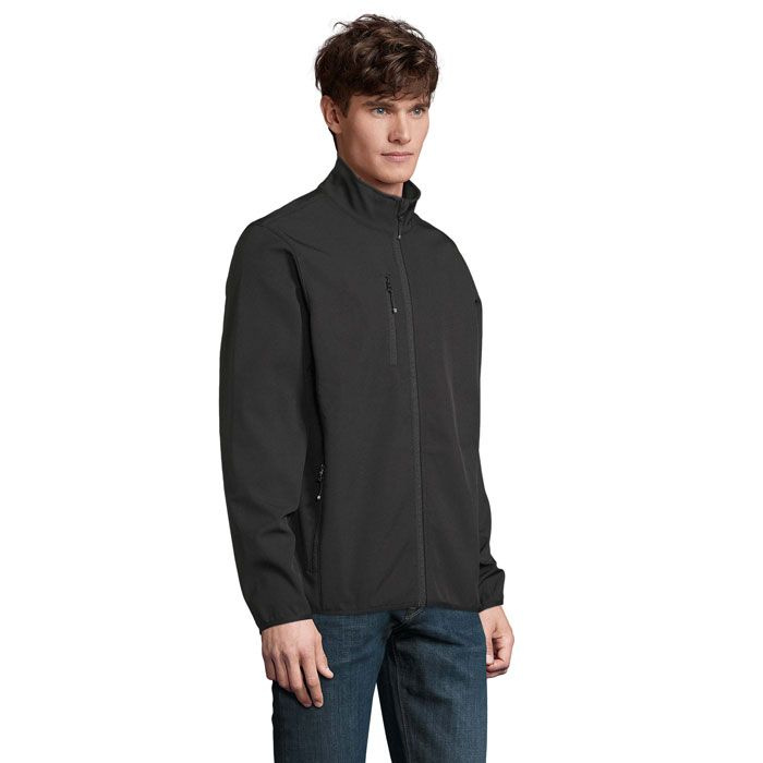 FALCON VĪRIEŠU SOFTSHELL JAKA, Melns, 4XL, produkta attēls (1)