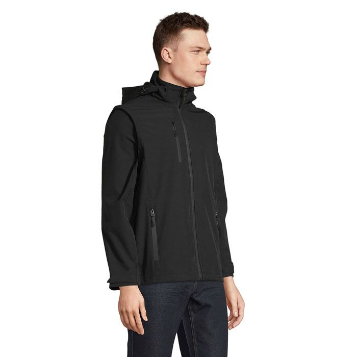FALCON 3IN1 SOFTSHELL jaka, Melns, 4XL, produkta attēls (1)