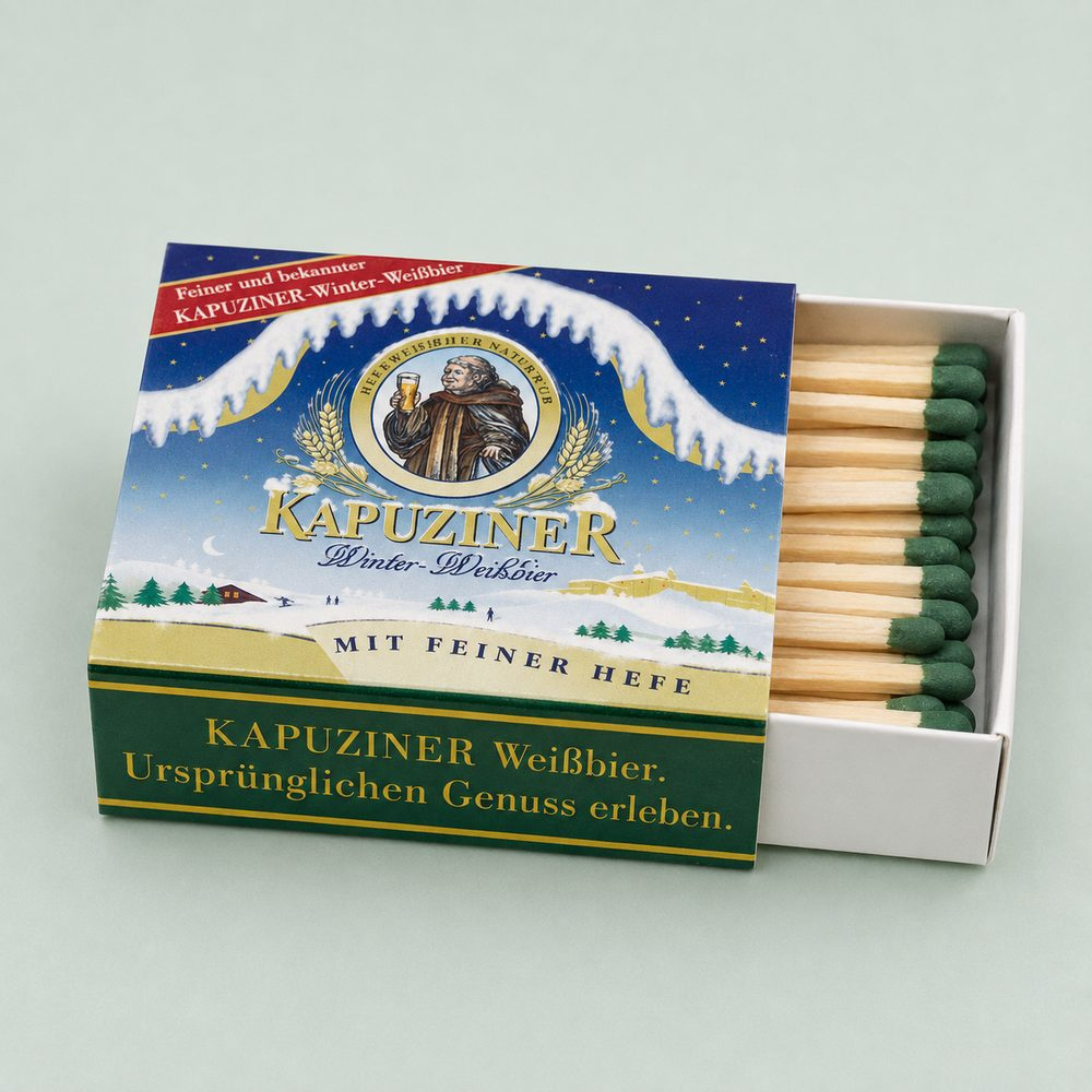 Apdrukāta sērkociņu kastīte 62 × 60 × 20mm – KM Match