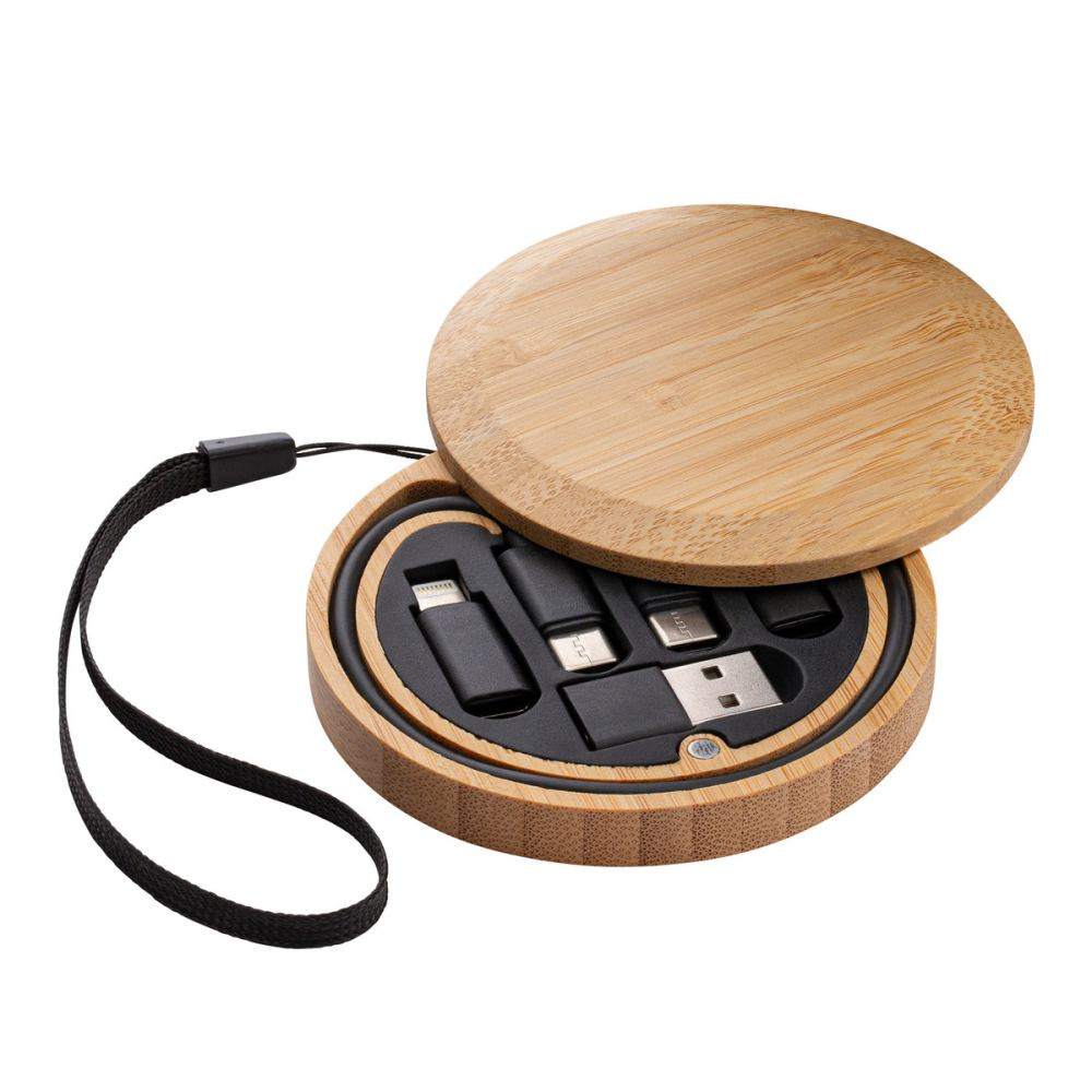 Seši vienā uzlādes kabelis REEVES-CONVERTICS BAMBOO – brūns (1)